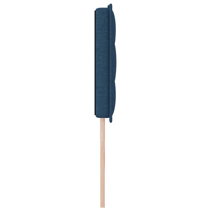 LED sengegavl med LED-lysstrimler Blå 160 cm Stof