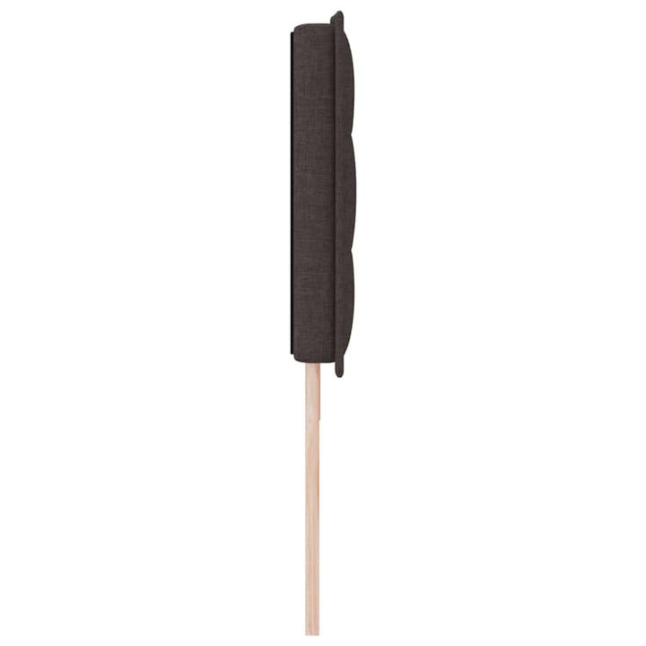 LED sengegavl med LED-lysstrimler Mørk Brun 180 cm Stof
