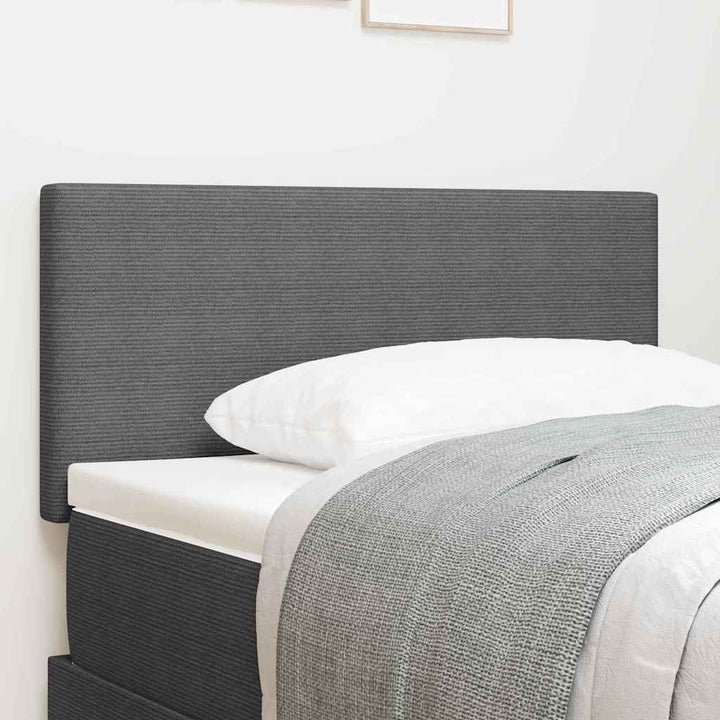 LED sengegavl med LED-lysstrimler Lysegrå 80 cm Velourstof