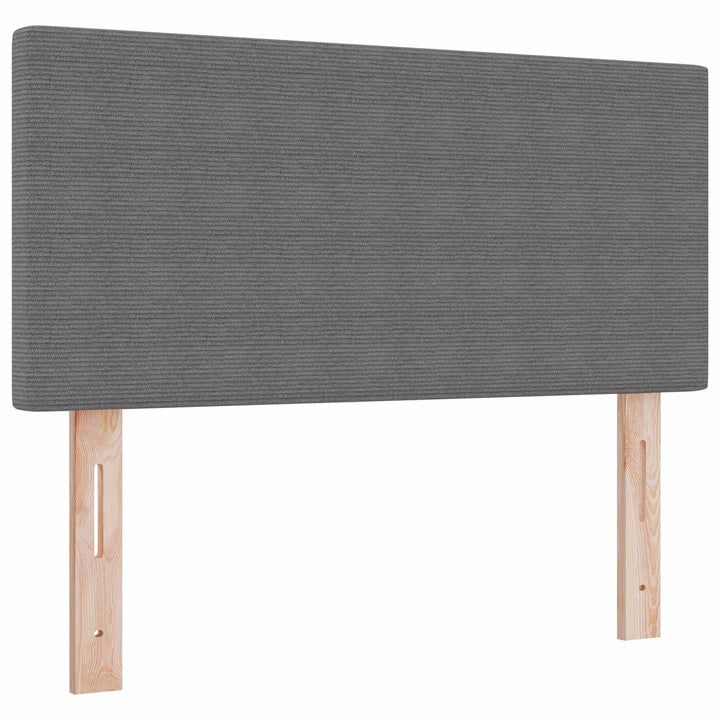 LED sengegavl med LED-lysstrimler Lysegrå 80 cm Velourstof
