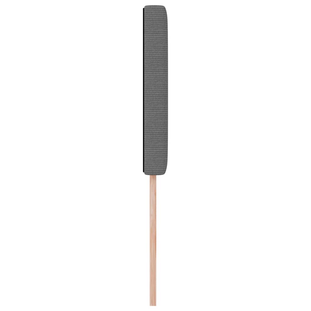 LED sengegavl med LED-lysstrimler Lysegrå 100 cm Velourstof