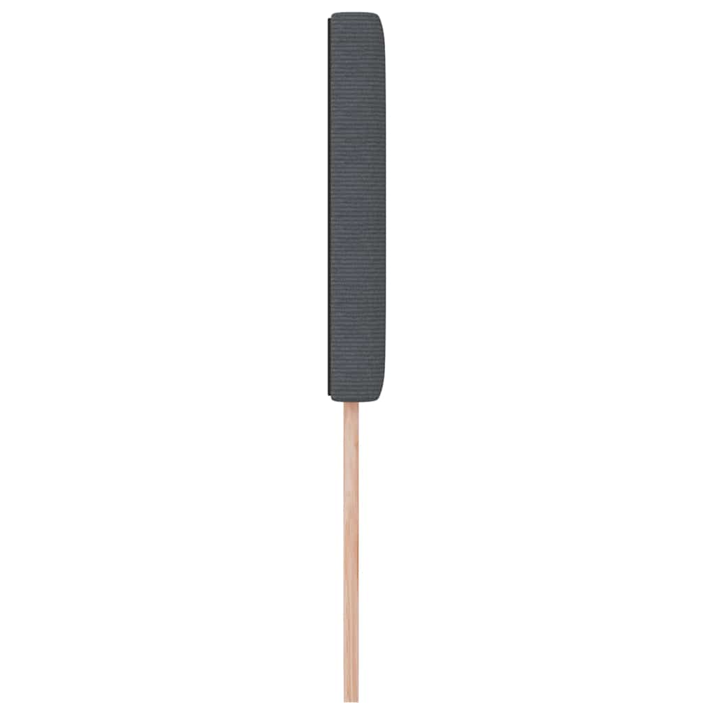 LED sengegavl med LED-lysstrimler Mørkegrå 100 cm Velourstof