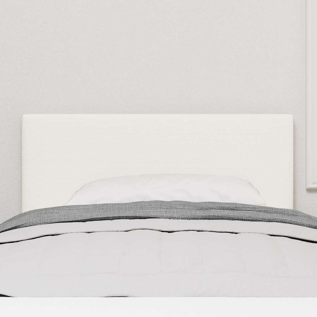 LED sengegavl med LED-lysstrimler Creme 100 cm Velourstof