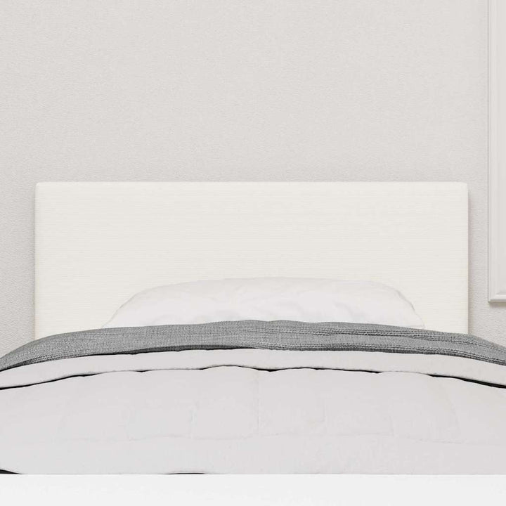 LED sengegavl med LED-lysstrimler Creme 100 cm Velourstof