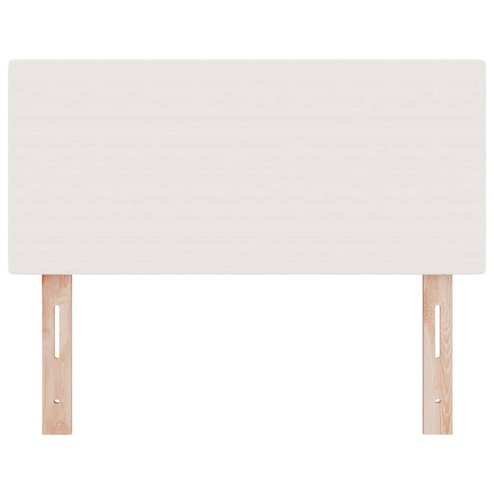 LED sengegavl med LED-lysstrimler Creme 100 cm Velourstof