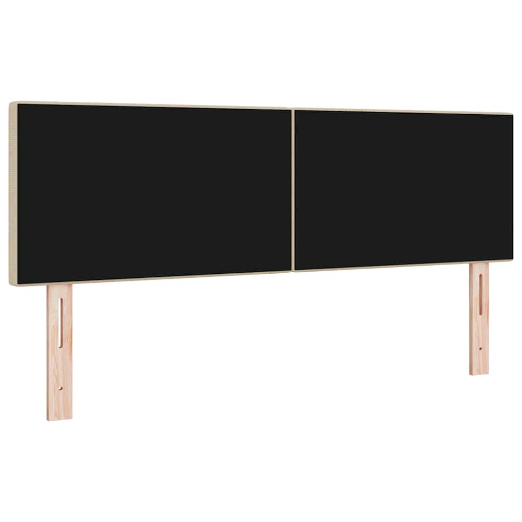 LED sengegavl med LED-lysstrimler Grågrøn 144 cm Velourstof