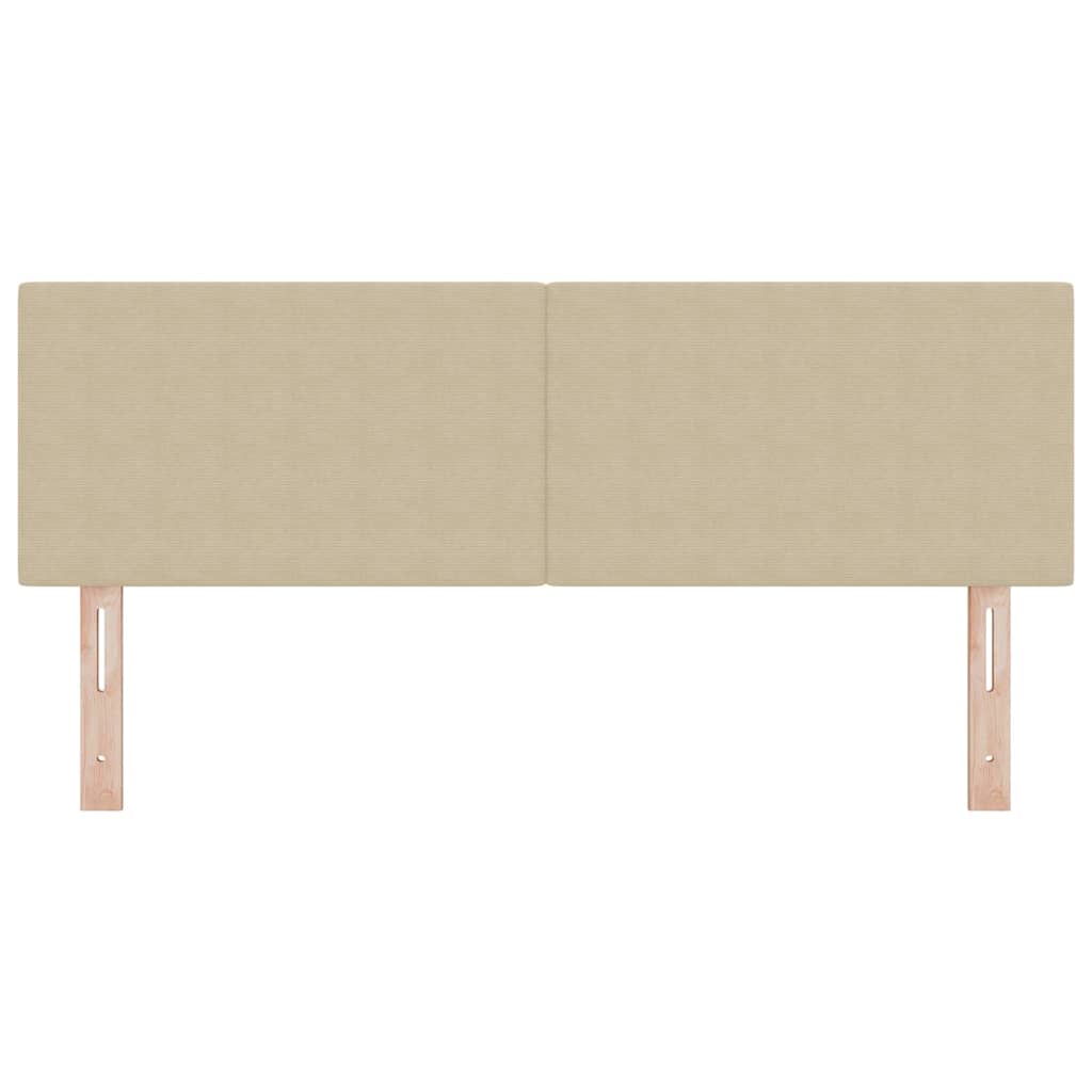 LED sengegavl med LED-lysstrimler Grågrøn 144 cm Velourstof