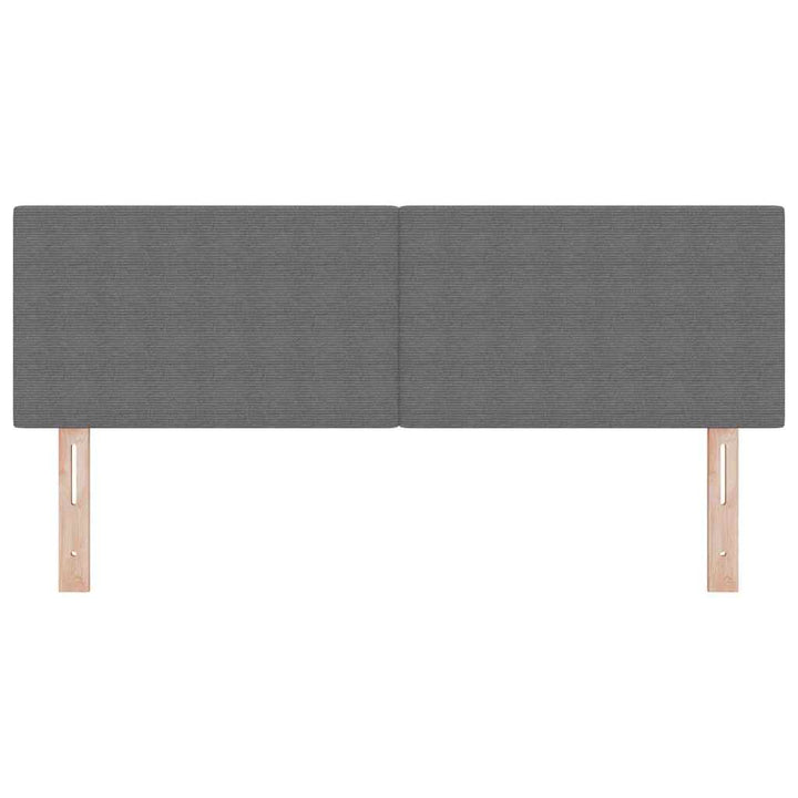 LED sengegavl med LED-lysstrimler Lysegrå 160 cm Velourstof