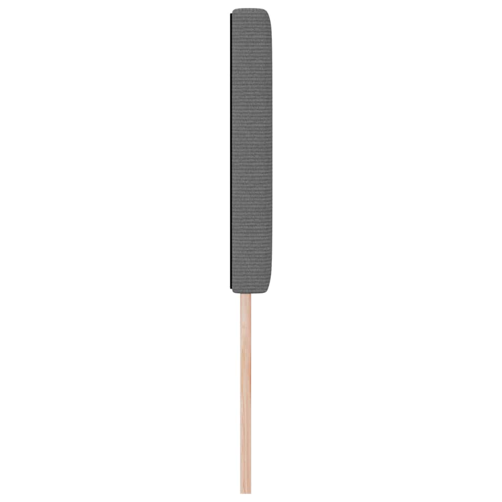 LED sengegavl med LED-lysstrimler Lysegrå 160 cm Velourstof