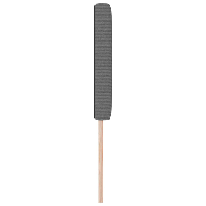 LED sengegavl med LED-lysstrimler Lysegrå 160 cm Velourstof