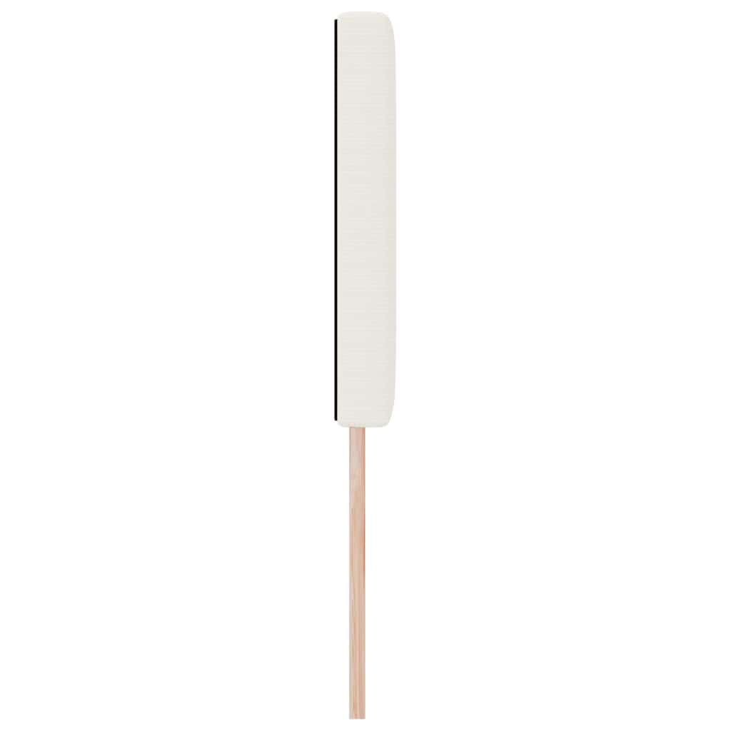 LED sengegavl med LED-lysstrimler Creme 160 cm Velourstof