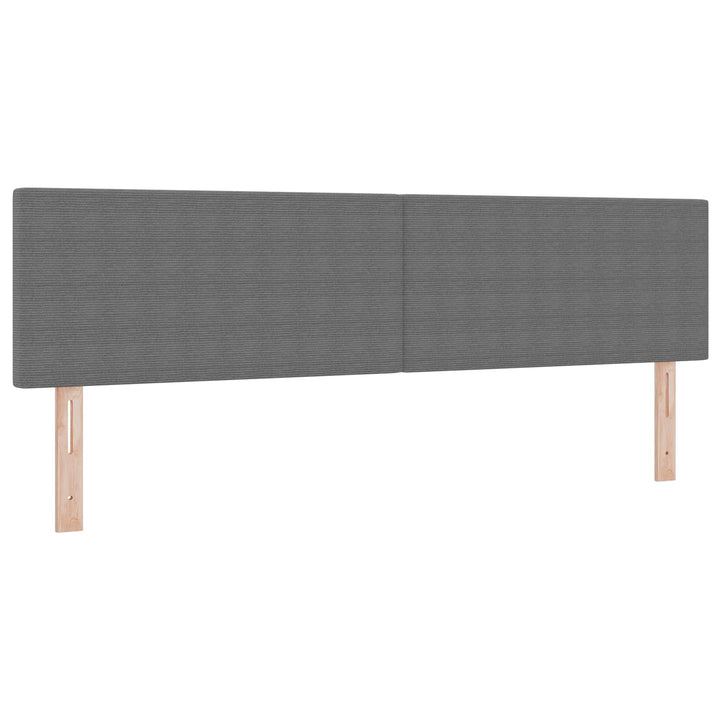 LED sengegavl med LED-lysstrimler Lysegrå 180 cm Velourstof