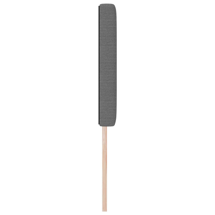 LED sengegavl med LED-lysstrimler Lysegrå 180 cm Velourstof