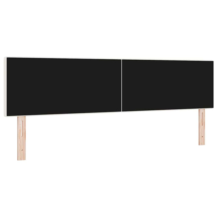 LED sengegavl med LED-lysstrimler Creme 180 cm Velourstof