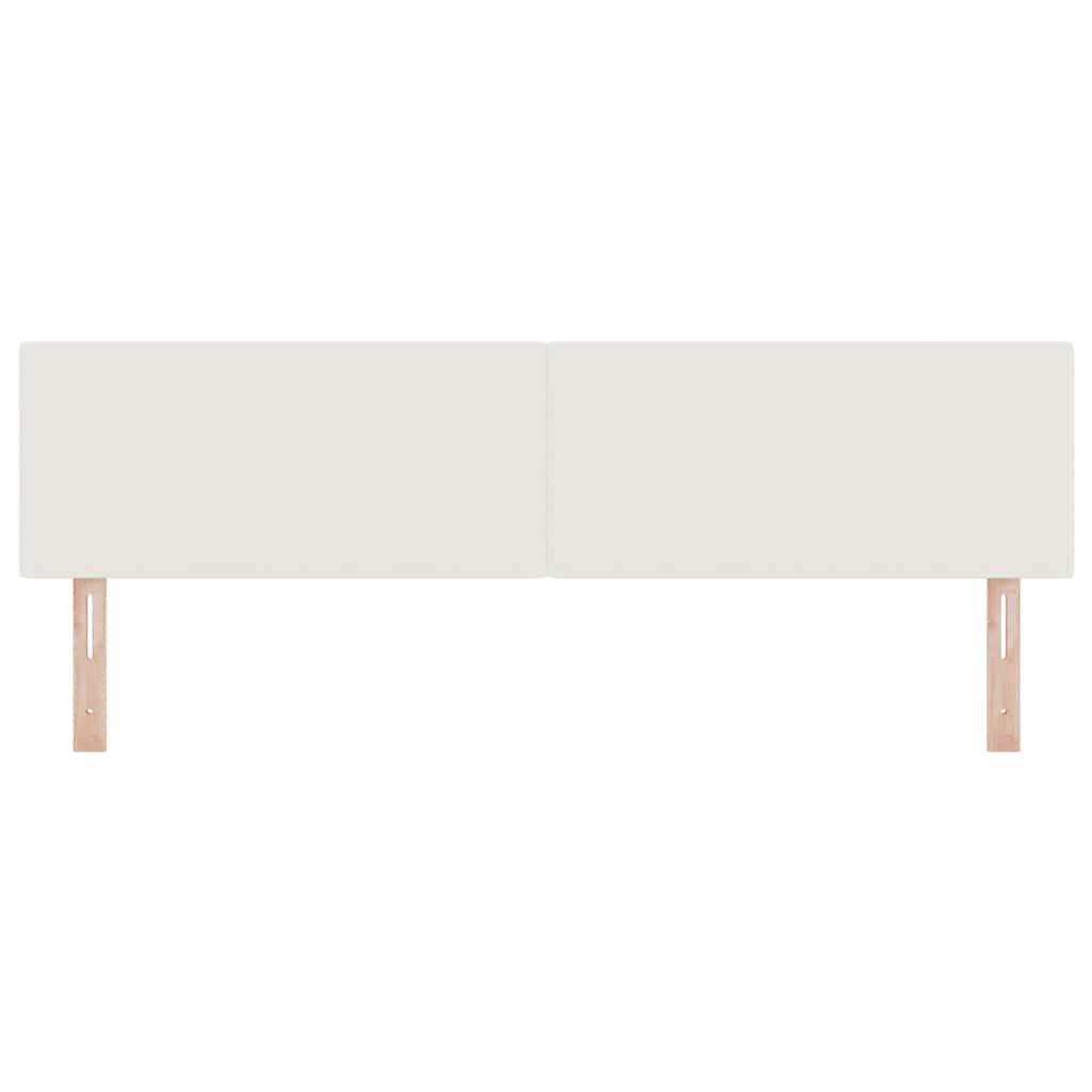 LED sengegavl med LED-lysstrimler Creme 180 cm Velourstof