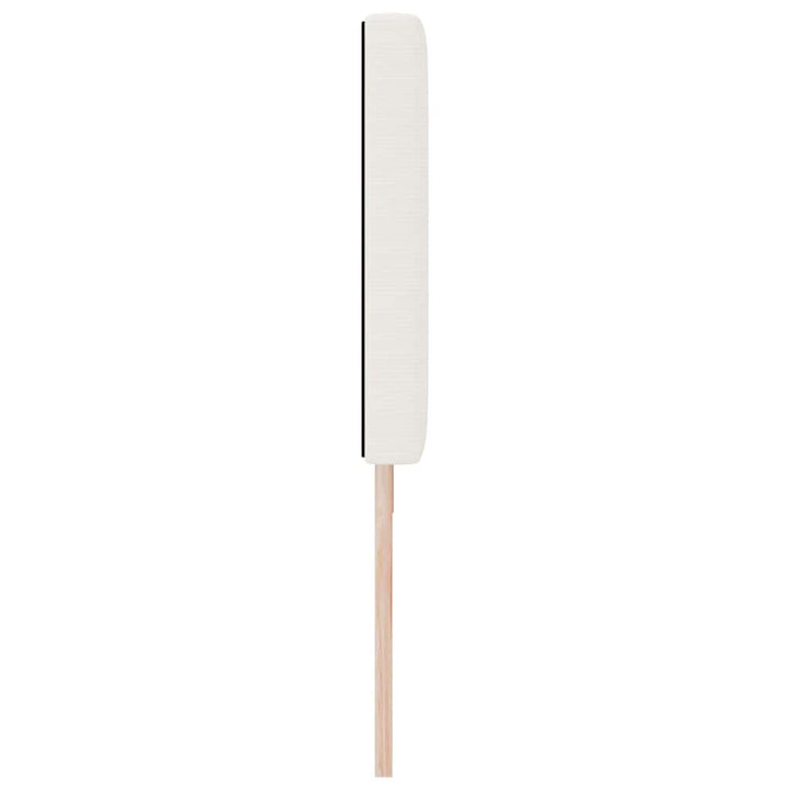 LED sengegavl med LED-lysstrimler Creme 180 cm Velourstof