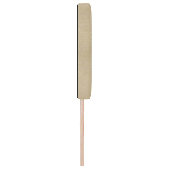 LED sengegavl med LED-lysstrimler Grågrøn 180 cm Velourstof