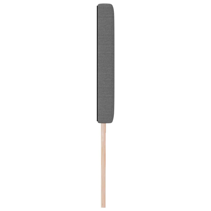 LED sengegavl med LED-lysstrimler Lysegrå 200 cm Velourstof