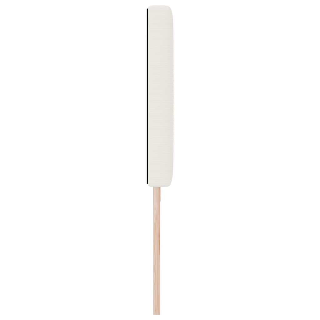 LED sengegavl med LED-lysstrimler Creme 200 cm Velourstof