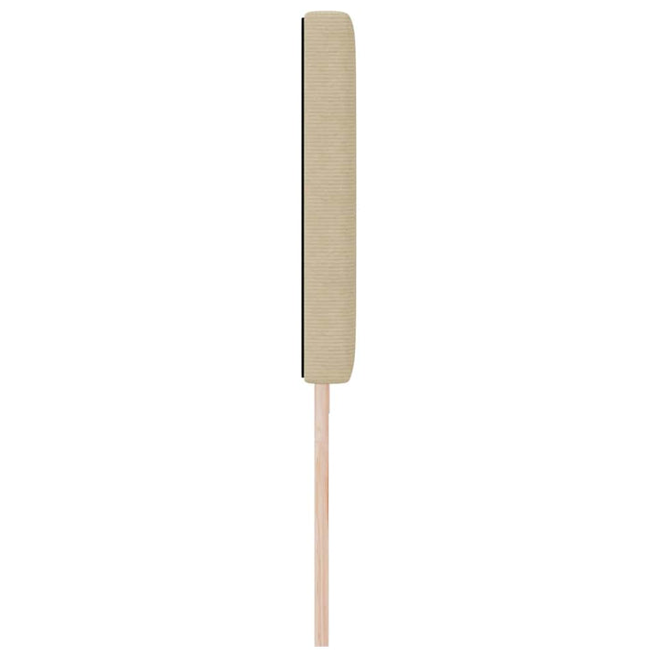 LED sengegavl med LED-lysstrimler Grågrøn 200 cm Velourstof