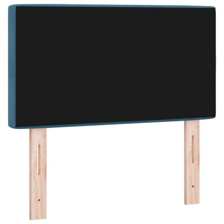 LED sengegavl med LED-lysstrimler Mørk blå 80 cm Fløjl