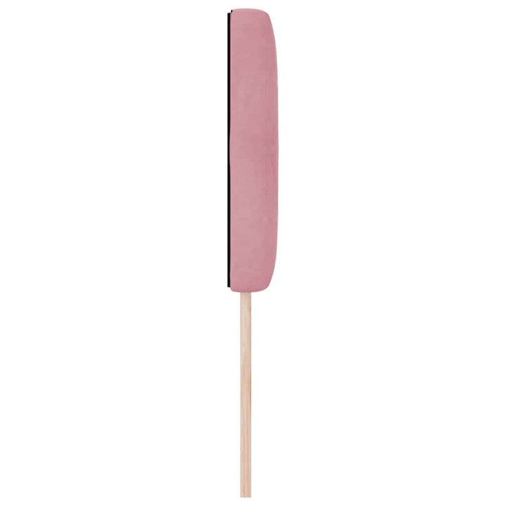 LED sengegavl med LED-lysstrimler Lyserød 80 cm Fløjl