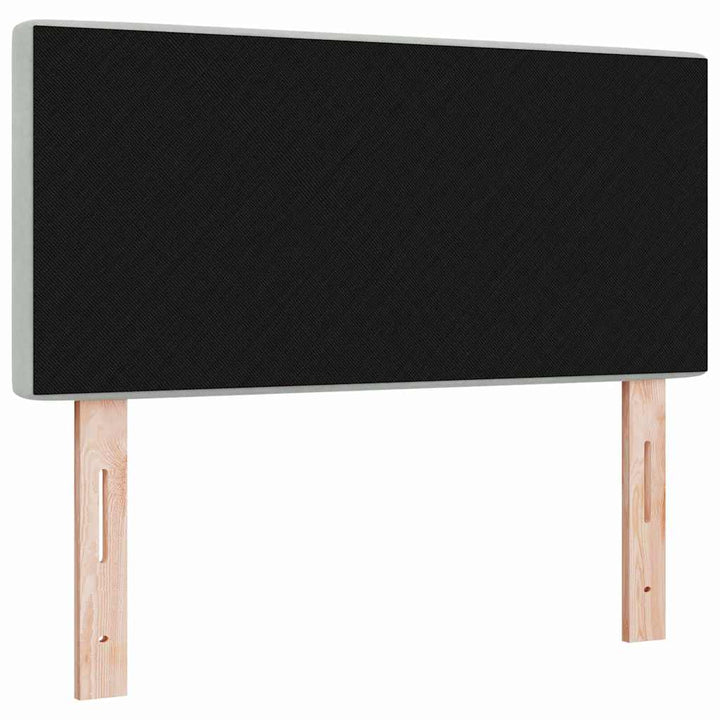 LED sengegavl med LED-lysstrimler Lysegrå 100 cm Fløjl