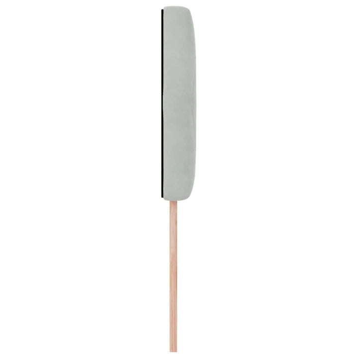 LED sengegavl med LED-lysstrimler Lysegrå 100 cm Fløjl
