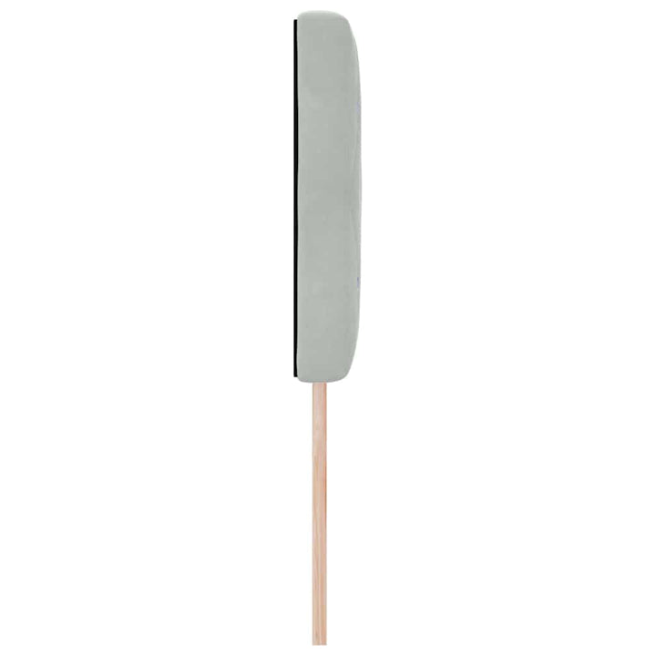 LED sengegavl med LED-lysstrimler Lysegrå 144 cm Fløjl