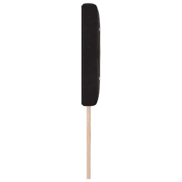 LED sengegavl med LED-lysstrimler Sort 160 cm Fløjl