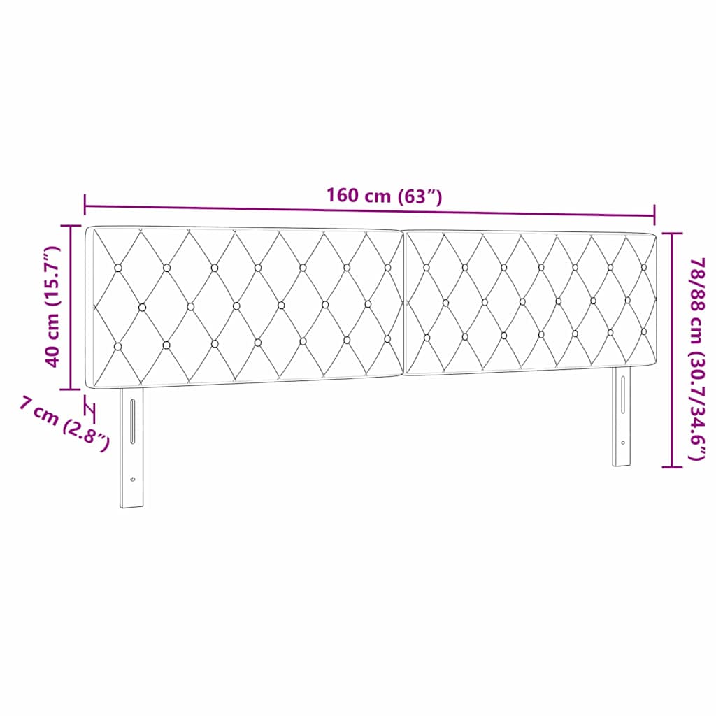LED sengegavl med LED-lysstrimler Lyserød 160 cm Fløjl