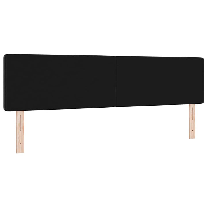 LED sengegavl med LED-lysstrimler Sort 180 cm Fløjl