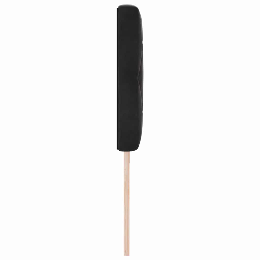 LED sengegavl med LED-lysstrimler Sort 200 cm Fløjl