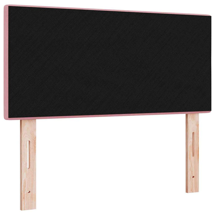 LED sengegavl med LED-lysstrimler Lyserød 80 cm Fløjl