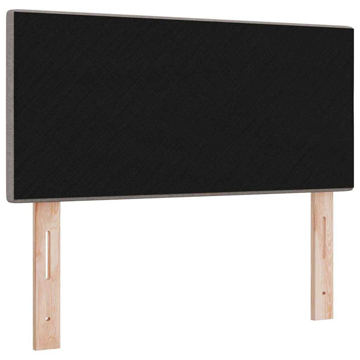 LED sengegavl Gråbrun Stof