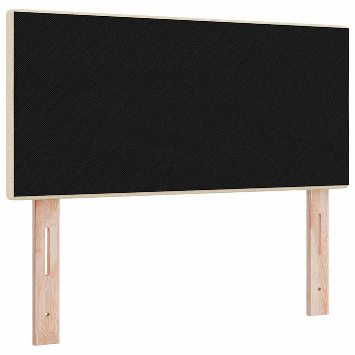 LED sengegavl med LED-lysstrimler Creme 90 cm Stof