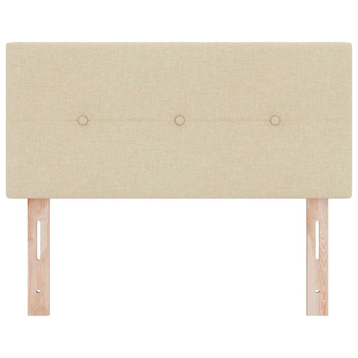 LED sengegavl med LED-lysstrimler Creme 90 cm Stof