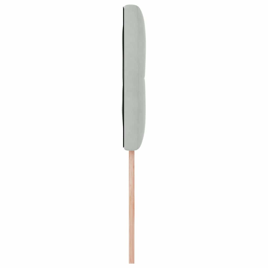LED sengegavl med LED-lysstrimler Lysegrå 90 cm Fløjl