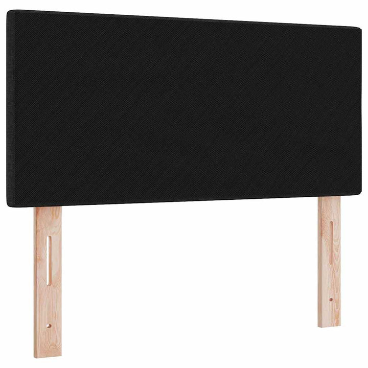 LED sengegavl med LED-lysstrimler Sort 100 cm Stof