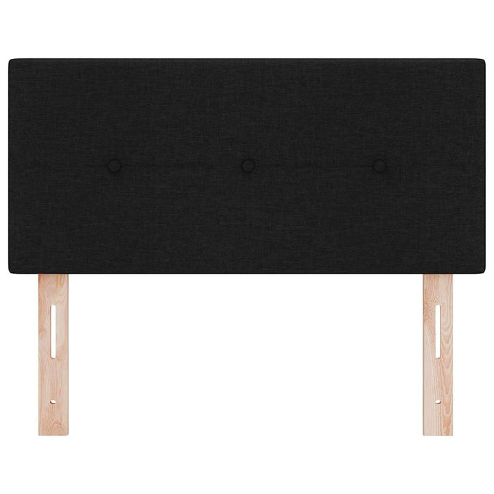 LED sengegavl med LED-lysstrimler Sort 100 cm Stof