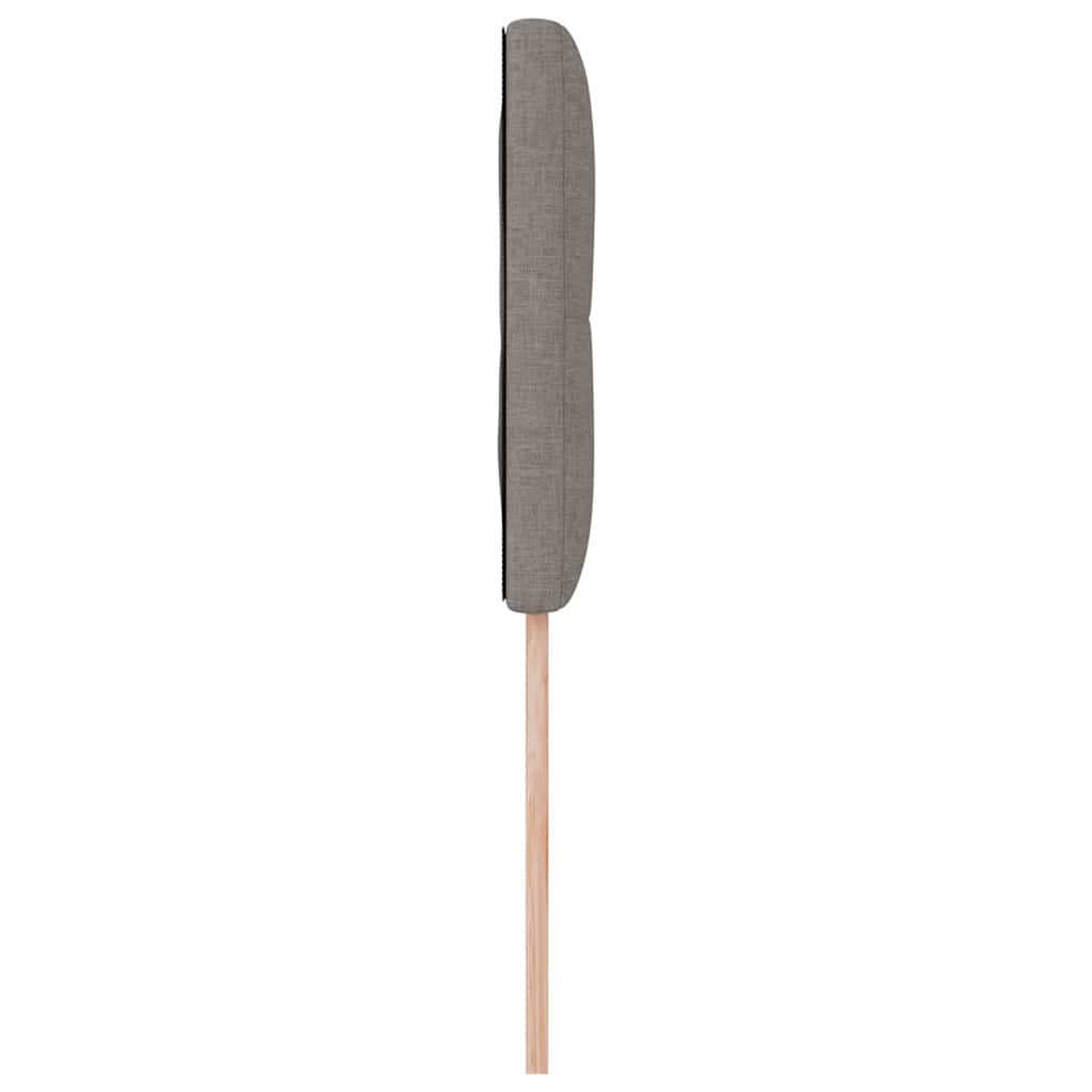 LED sengegavl Gråbrun Stof