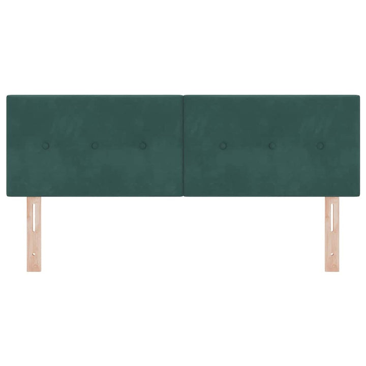LED sengegavl med LED-lysstrimler Grøn 144 cm Fløjl