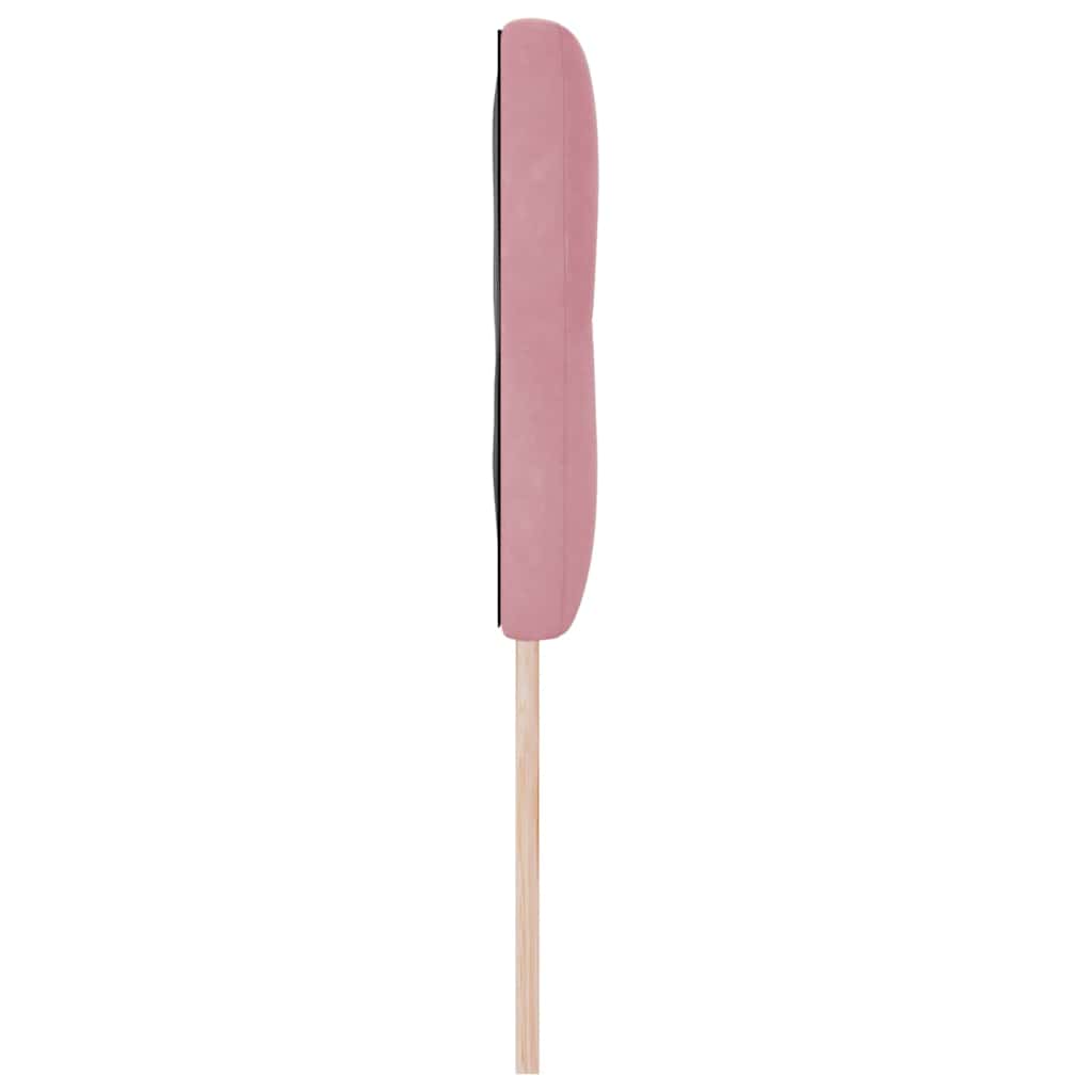 LED sengegavl med LED-lysstrimler Lyserød 144 cm Fløjl