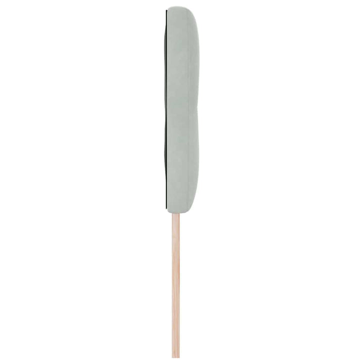 LED sengegavl med LED-lysstrimler Lysegrå 160 cm Fløjl