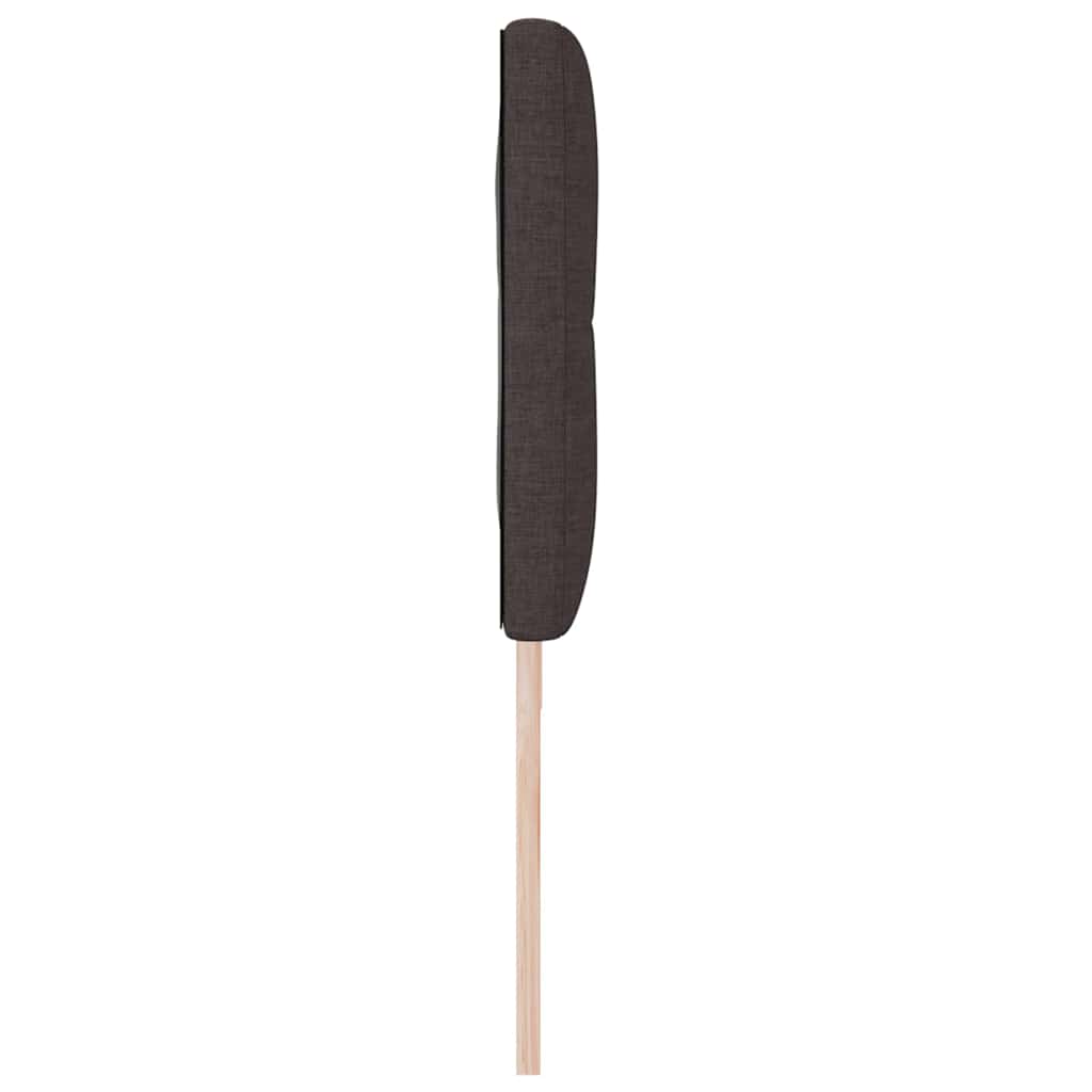 LED sengegavl med LED-lysstrimler Mørk Brun 180 cm Stof