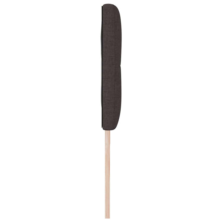LED sengegavl med LED-lysstrimler Mørk Brun 180 cm Stof