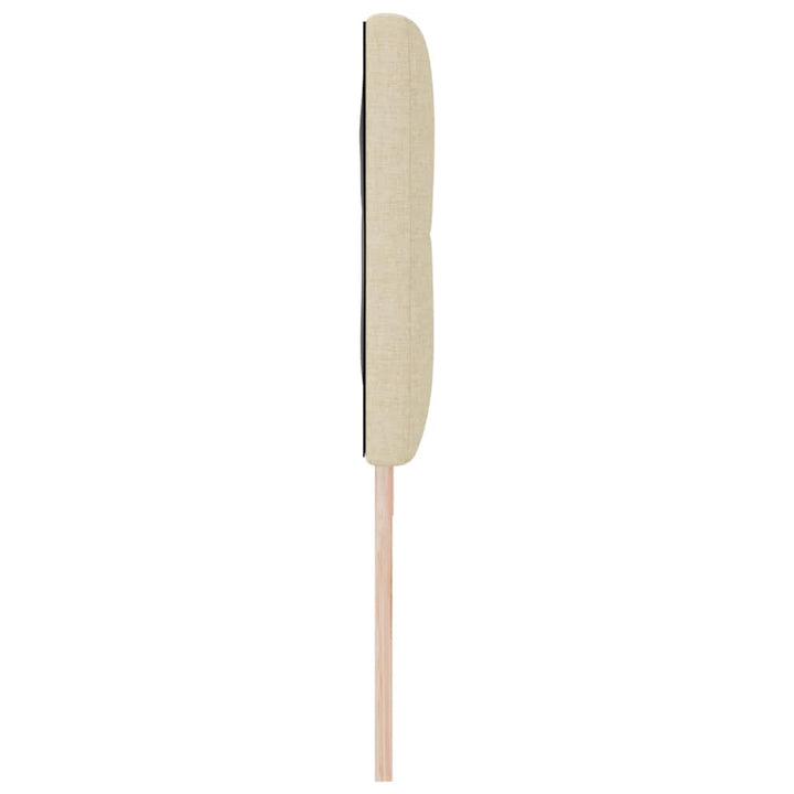 LED sengegavl med LED-lysstrimler Creme 180 cm Stof