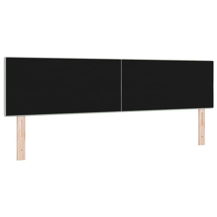 LED sengegavl med LED-lysstrimler Lysegrå 180 cm Fløjl