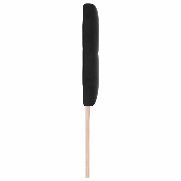 LED sengegavl med LED-lysstrimler Sort 180 cm Fløjl