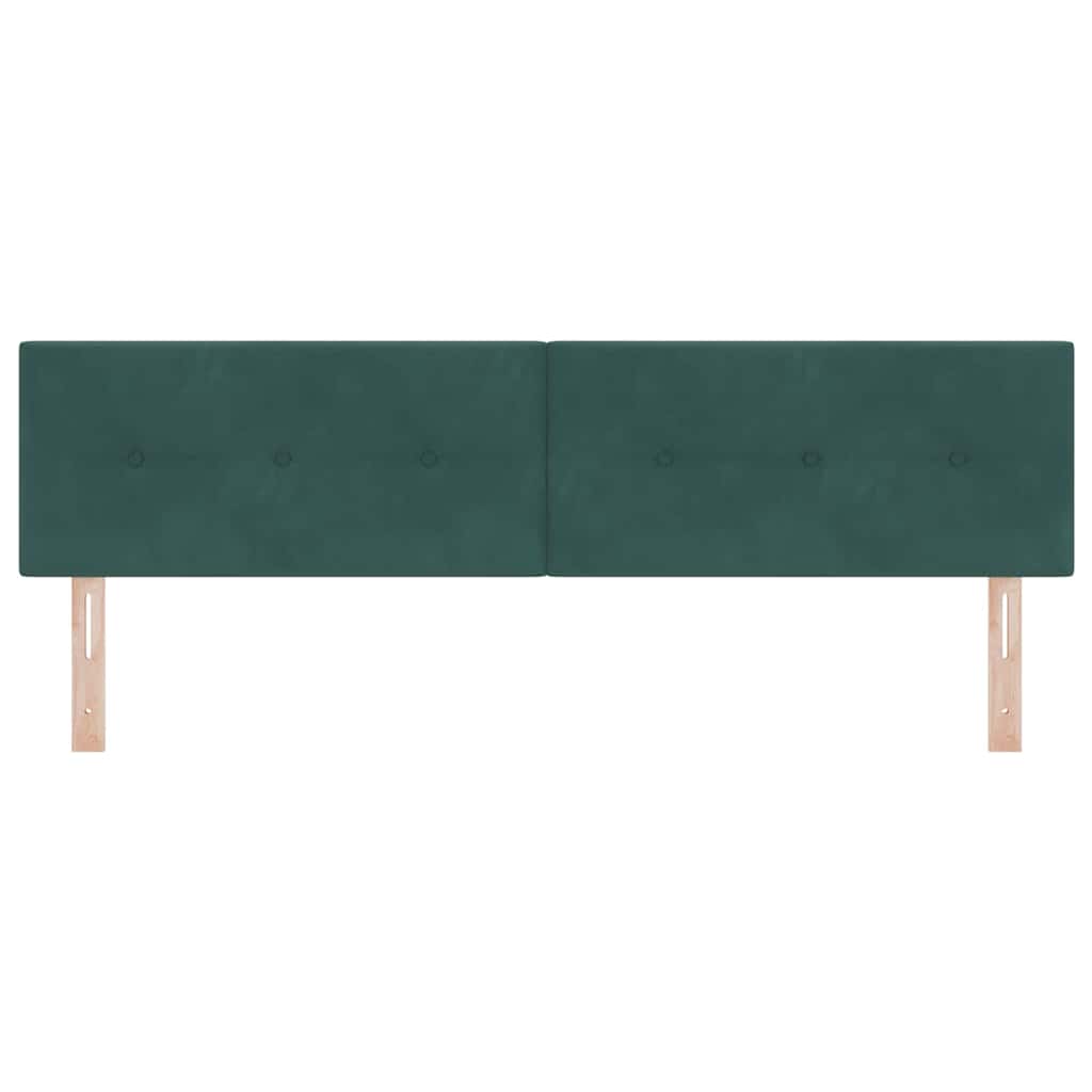 LED sengegavl med LED-lysstrimler Grøn 180 cm Fløjl